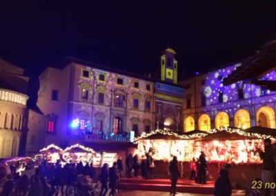 Piazza grande Arezzo luci di Natale